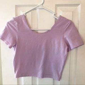 American Apparel Lilac Crop Top